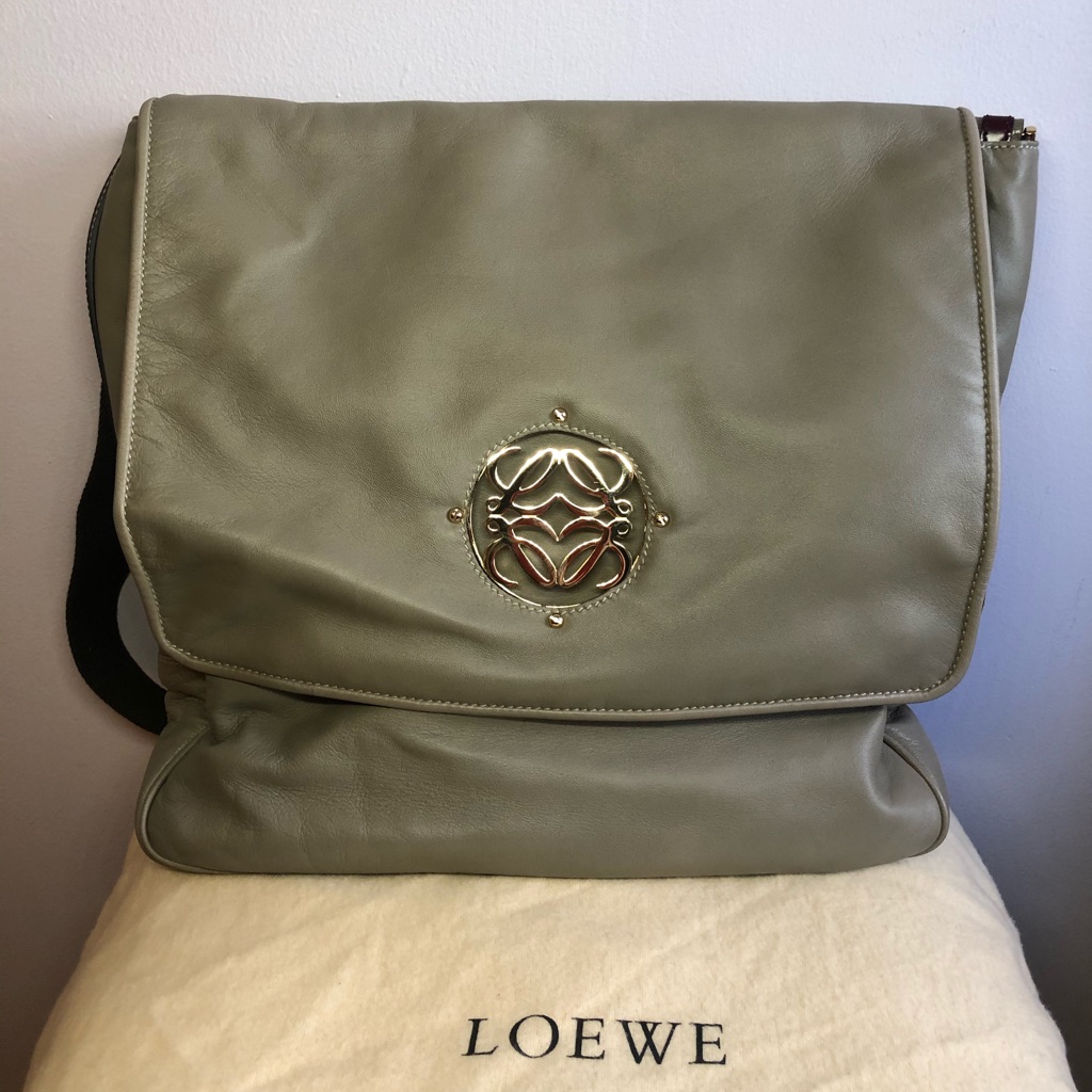 Auth Loewe Flap Shoulder Bag